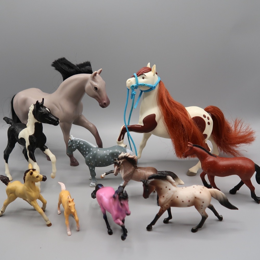 Bryer Spirit Funrise Horse Mattel Toy Figures Lot Of 10 Plastic